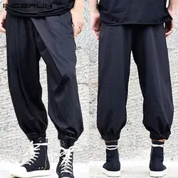 INCERUN 2019 прямые свободные мужские штаны для отдыха новые модные однотонные INS хип-хоп мужские дикие шаровары уличные брюки S-5XL