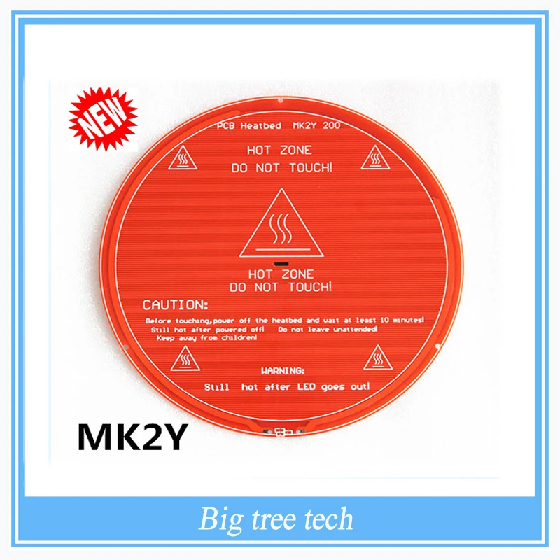 MK2Y печатная плата Тепловая кровать круглая 200 мм RepRap MK2Y Тепловая кровать Круглая Тепловая кровать аналогичная MK3 для 3d принтеров аксессуары