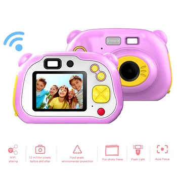 

Mini 2 Inch 1080P FHD Auto Focus Wifi Children Camera Cartoon Digital Camera Cute Toys Children Birthday Gift For Kids Cameras
