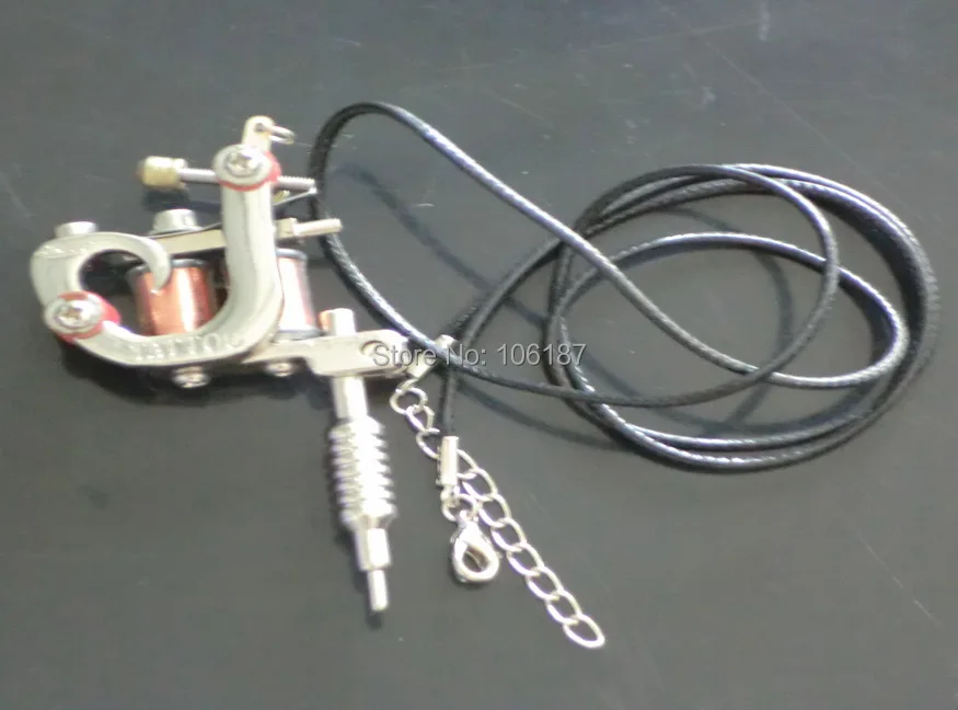 

5Pcs Silver mini Tattoo Machine Pendant Tattoo Machine Necklace jewelry for tattoo decoration