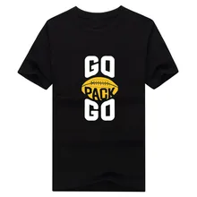 2017 New 100% Cotton green bay GO PACK GO T-shirt funny packers T Shirt 0116-7