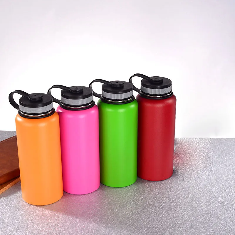 Double-Walled Thermos with Push-Button 500ml KNIGHT Stainless Steel Vacuum Flask