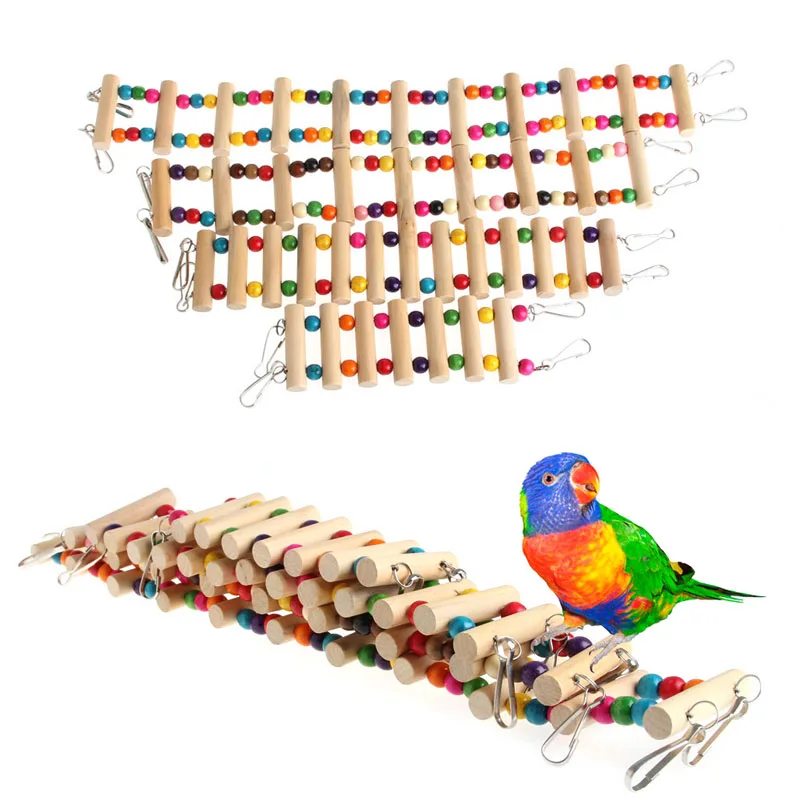 Новые птицы качели деревянный мост лестница подъем Cockatiel попугай волнистый попугай игрушка для домашних животных на продажу