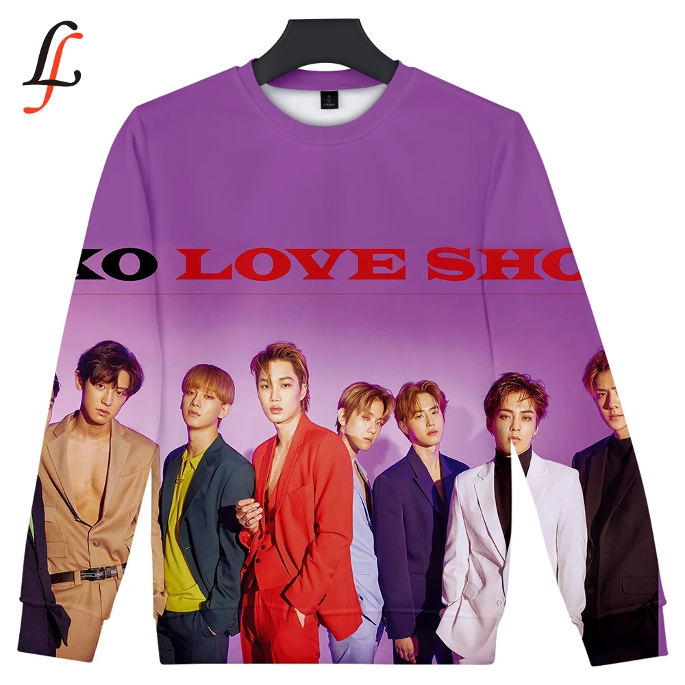 Монолитная толстовка женская Love Shot EXO 3d принт хип-хоп новые модные женские толстовки и свитшоты известная одежда Kpop