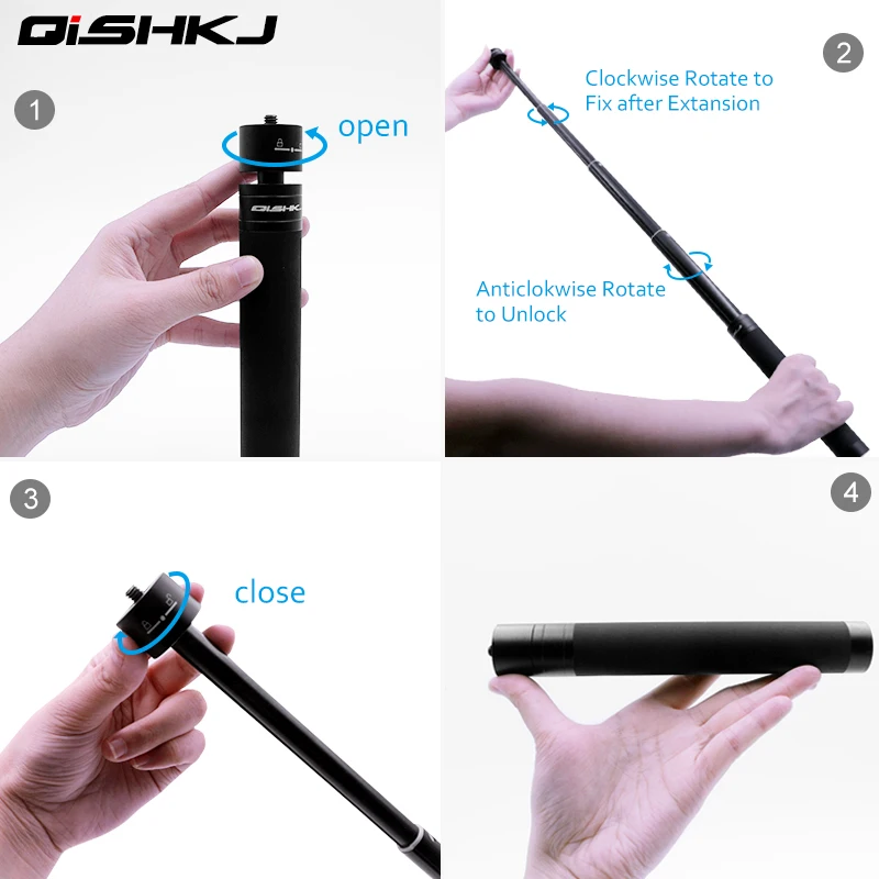 QISHKJ OSMO Action Pocket/Insta360 One X Extension селфи палка удочка аксессуары для DJI Mobile 2 Zhiyun gimbal Gopro