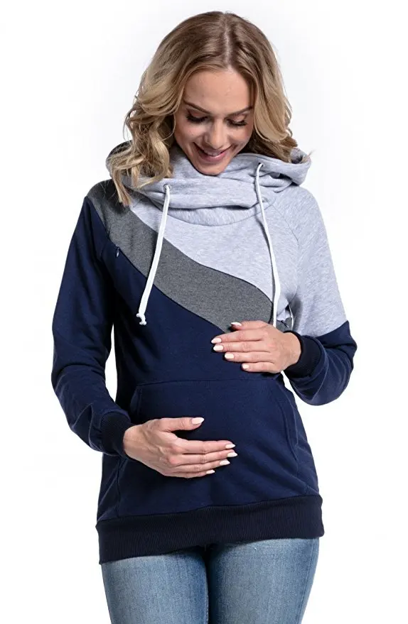 Lanxuanjiaer Материнство Лоскутная Одежда для беременных Футболка для беременных женщин Грудное вскармливание одежда с длинными рукавами cosutme