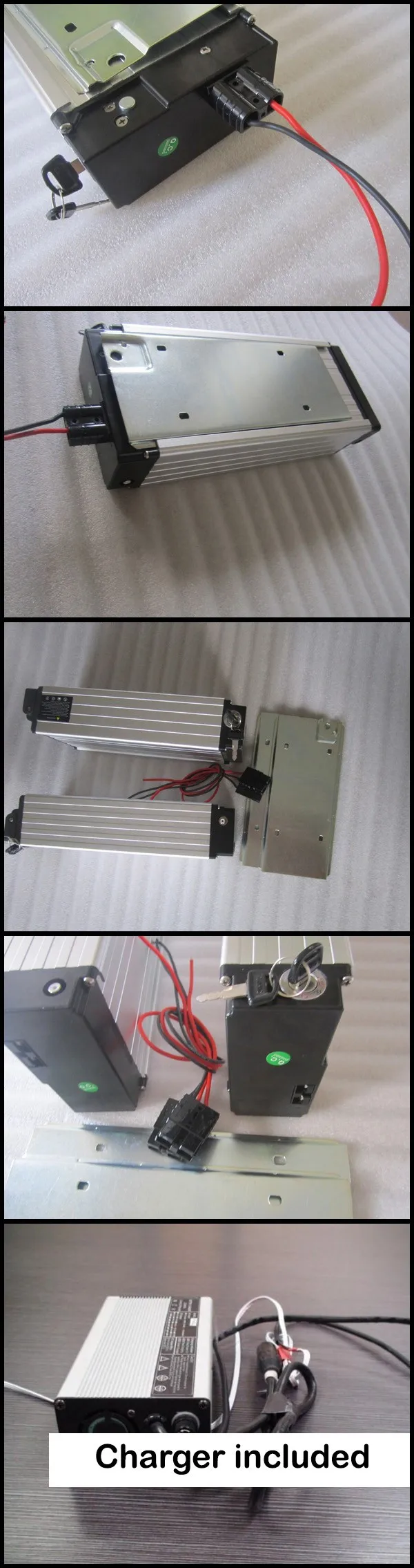 Cheap E-bike battery 48v 15Ah electric bike battery rack mount lithium ion battery for electric bikes with charger 1