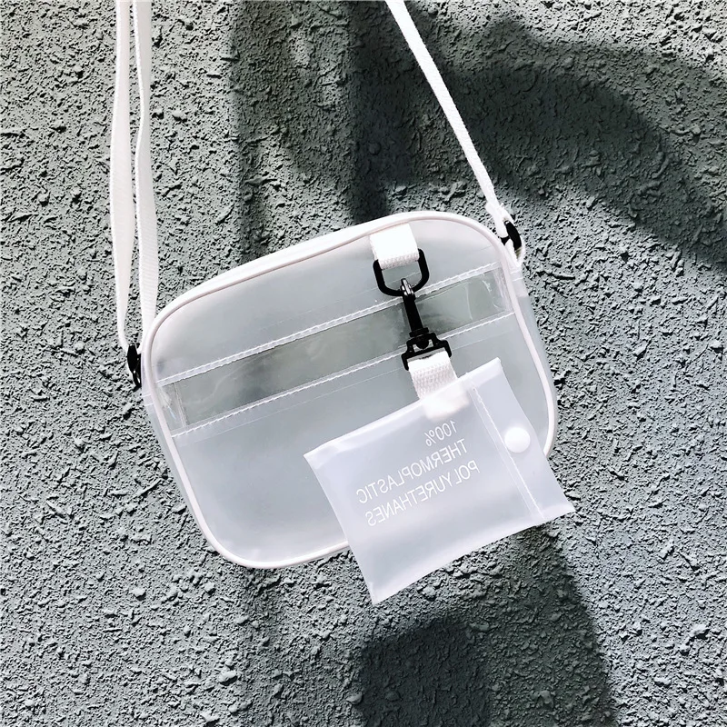 

Summer 2019 new Korean version ins matte transparent jelly women bag chic slung shoulder bag