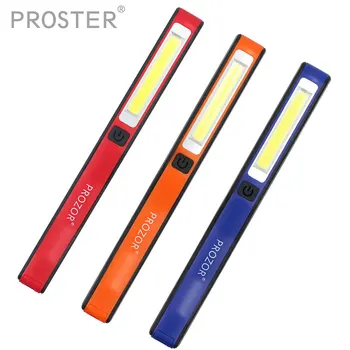 

USB Charging LED Flashlight 2 Modes Inspection Work Lamp Rechargeable Magnetic Pen Clip Hand Torch Work For Camping Tactical