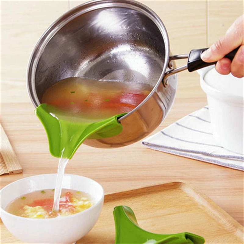 Креативные противоразливные силиконовые слипоны для супа носик Воронка для кастрюль сковородки и чаши и баночки кухонный гаджет инструмент