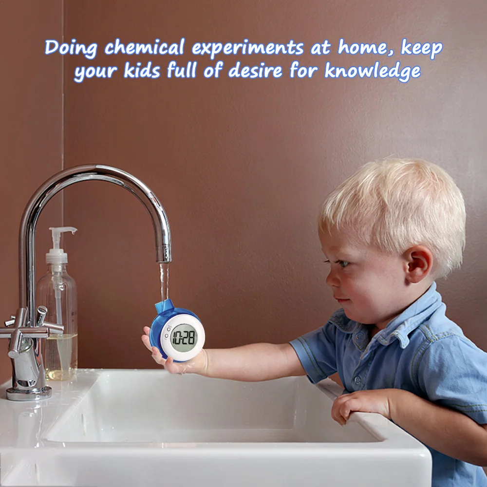 Water Powered Table Clock Children's Digital alarm clock Smart Water Element Mute Calendar Digital watch Home Decor Kids Gifts digital clock table clock lcd digital clock digital table clock