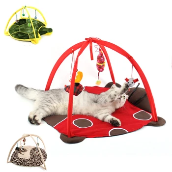 

Funny Hammocks For Cats Cartoon cat playing Tent Scratch Doard Mat Bed mobile activity playing mat cat toys training Supplies