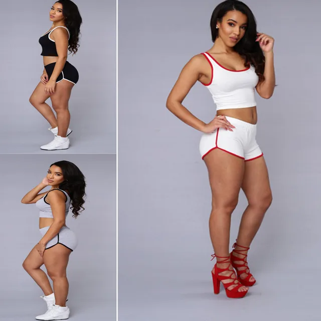 2Pcs/set Summer Fitness Vest Shorts Sports Suit For Yoga Runing Training Exercise Jogging Sportswear Sweatshirts Tracksuit