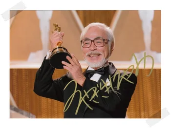 

signed Miyazaki Hayao autographed original photo 7 inches collection free shipping 112017E