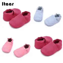 Младенцы обувь мягкая подошва нескользящие для малышей Prewalker дети детская обувь