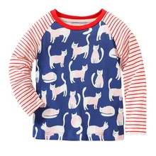 Girls Blusas Bobo Choses T-Shirt Long Sleeve 2017 Brand Autumn Winter Baby Girls Floral Kids Tops Children Roblox Moana Ninjago