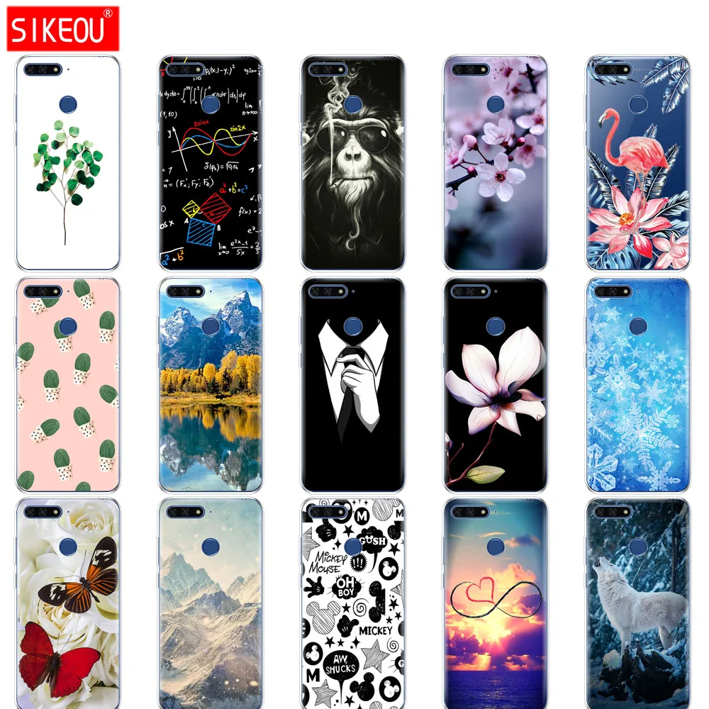 

Silicone case For Huawei Honor 7C 5.7 Inch Case Cover Soft TPU Cute Cover Back Protective Phone Case For Huawei honor 7c Aum-L41