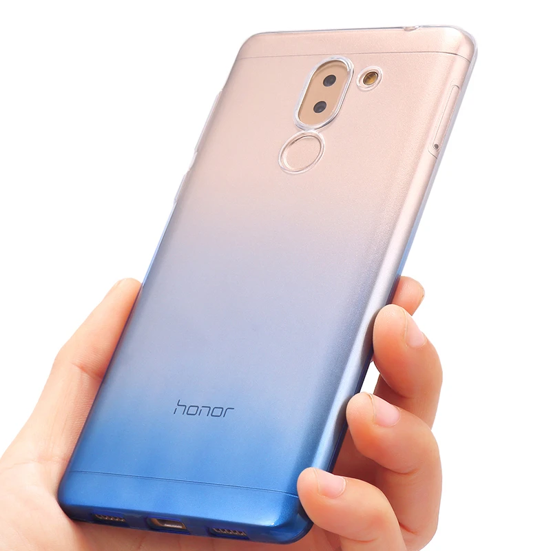 

For Huawei Honor 6X 2016 9 8C 8A 8X MAX 7X 6A 5X 5C 10 P9 8 Lite Case Cover Original Fashion Gradient Color Silicone Phone Case