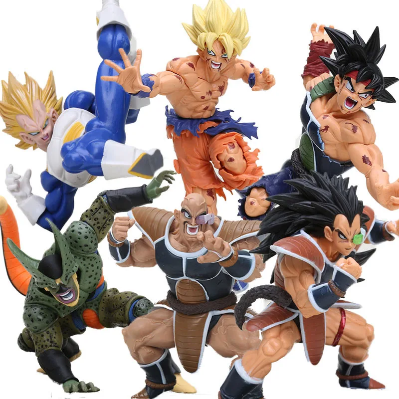 

14-22cm Dragon Ball Z Gokou Goku VEGETA Cell Raditz Nappa PVC Figures SCulture Big Budoukai 5 Volume 4 Model Dolls brinqudoes be