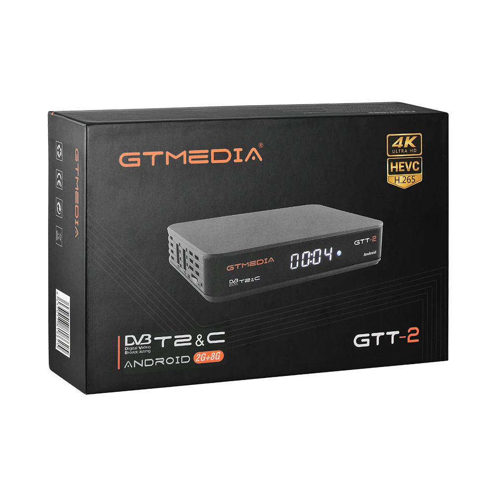 Gtmedia GTT2 Android 6,0 спутниковый ресивер DVB-T2/кабель/ISDBT Amlogic S905D 2 + 8 GB H.265 встроенный WI-FI 2,4G + 1 год CCcam ТВ коробка