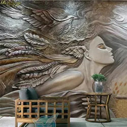 Beibehang пользовательские фотообоями Европейский творческий ручная роспись дым роза фон настенная живопись Papel де Parede
