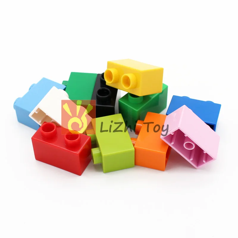 

MOC DIY Building Block Duplo Brick 1 X 2 Bricks Assembled Accessories Bulk Part Compatible with Legoingly Duplo Toys