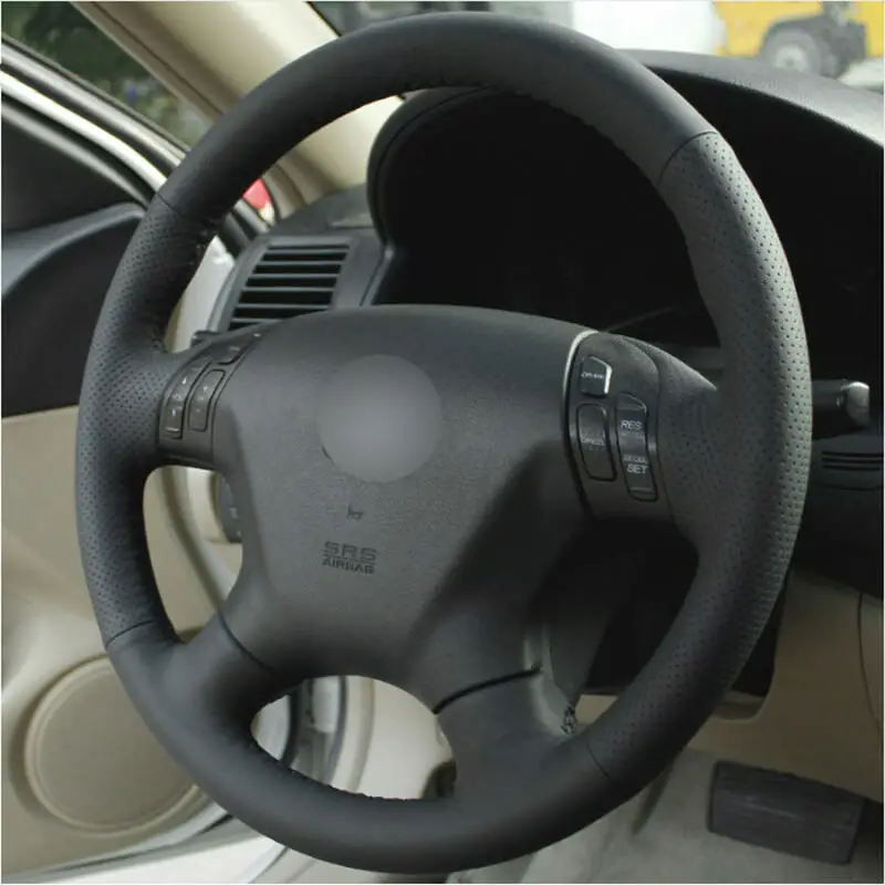 Топ Кожаный руль ручной стежок на обертывание крышки для Honda Accord 7th 2004-2007