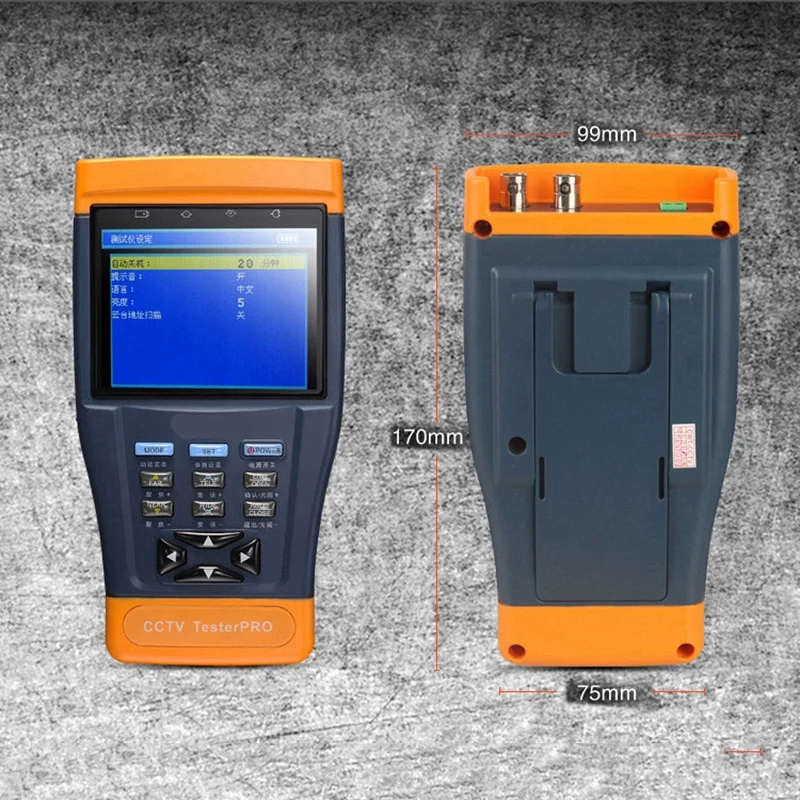  4 in 1 CCTV Tester Video Monitor Tester for AHD TVI CVI CVBS Cameras 3.5inch LCD Monitor 12V DC Pow - 33027158143