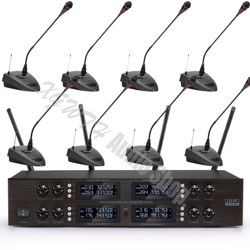 Profession UHF Adjustable Frequency 8 Dynamic