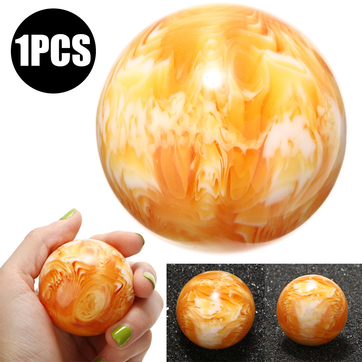 1pc New Rare Natural Art Amber Beeswax Ball Handball Crystal Sphere Gold Massage Ball Healing 50mm Jewelry Decor