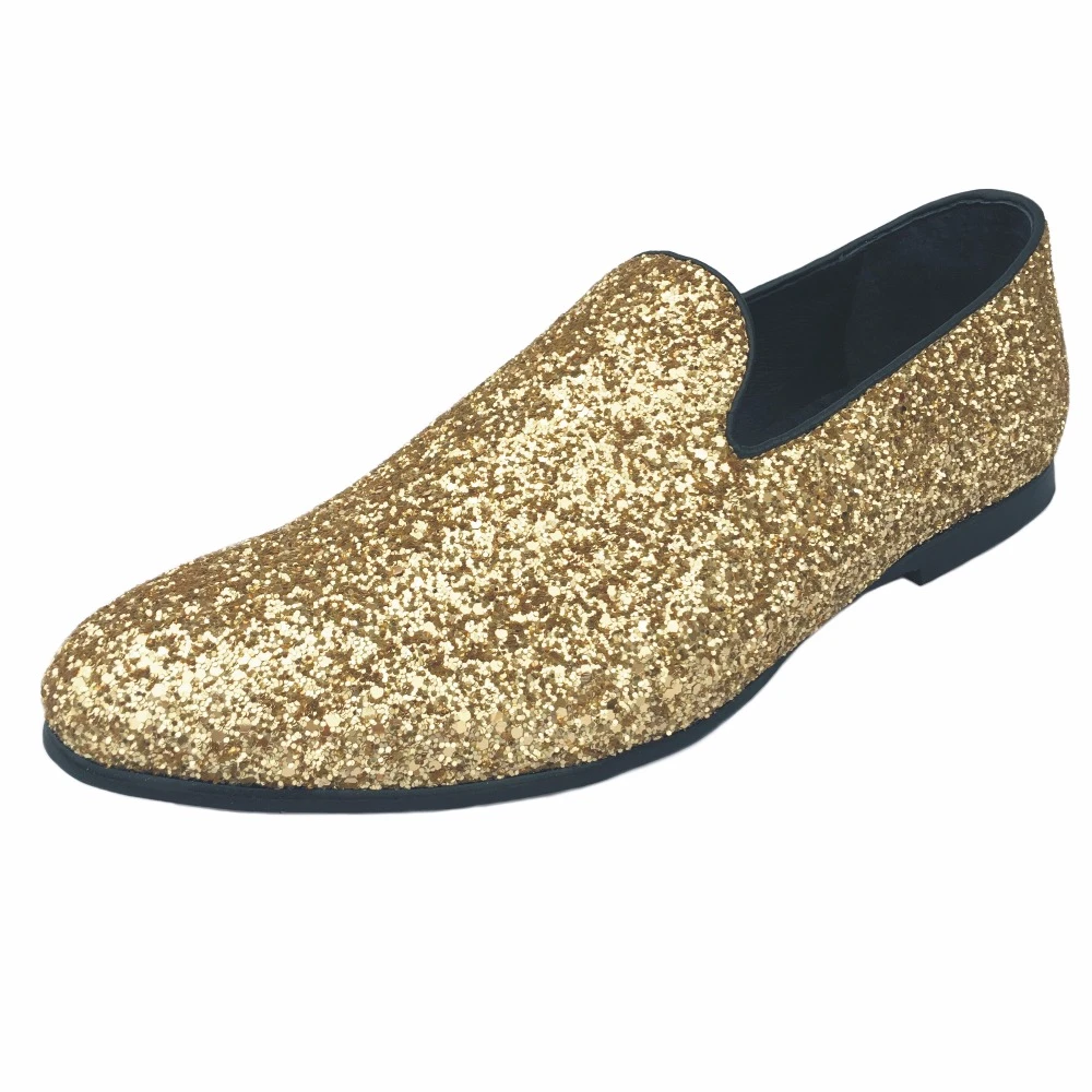 gold dress shoes