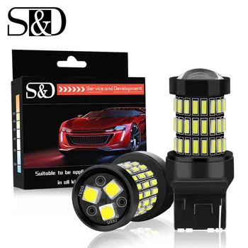 

2pcs T20 7440 W21W LED 7443 SRCK W21/5W LED Bulbs WY21W 12V 1200LM Car Lights Turn Signal Brake Reverse Tail Lamp Auto Bulb
