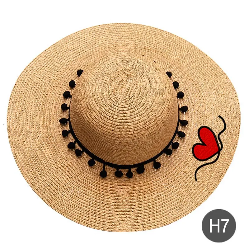 Sombreros personalizados con nombre mujer, sombrero de playa de ala ancha de verano, sombrero de paja para nupcial - AliExpress