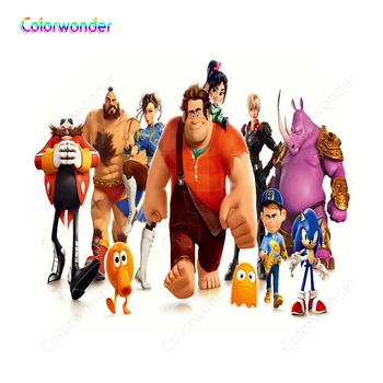 

Colorwonder Photography Background Ralph and Little Girl Yunilop with Their Friends 7x5 Seamless Backdrop for Kids Birthday Prop