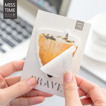 

Brave Heart Paper Memo Pad Korean Stationery Sticky Note Notepad Diary Book Stickers Cute Bookmark School Supplies