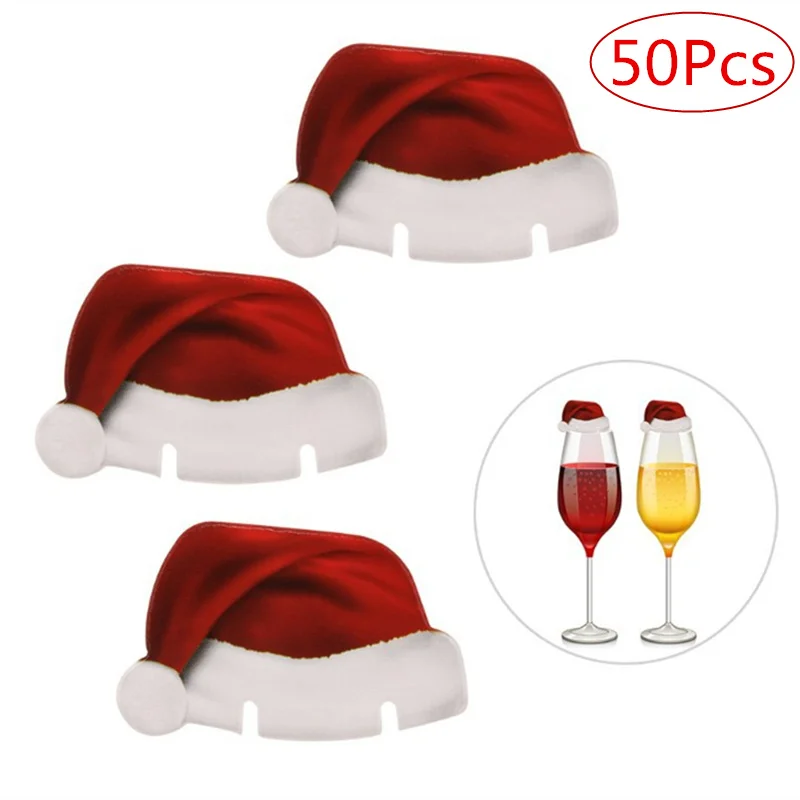 Продаж 50 шт./компл. рождественские украшения для дома Рассадочные карточки вина
