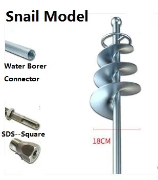 Шток для перемешивания раствора, спиральный смеситель, бетонная дрель, высококачественный инструмент для смешивания бетона с SDS головкой для электрического молотка, водяного бура - Цвет: Snail Square
