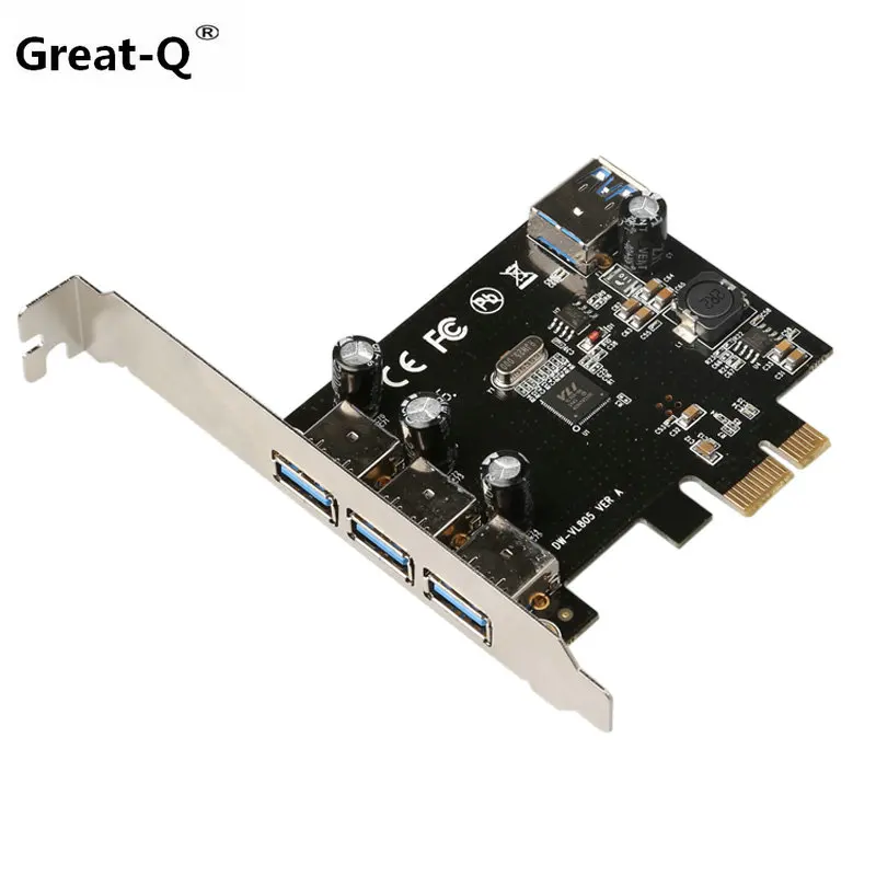 Большой Q PCI 2-Порты и разъёмы USB 3,0 19-pin USB3.0 PCI-E PCI Express pcie riser материнская плата 20P 20-контактный разъем адаптера