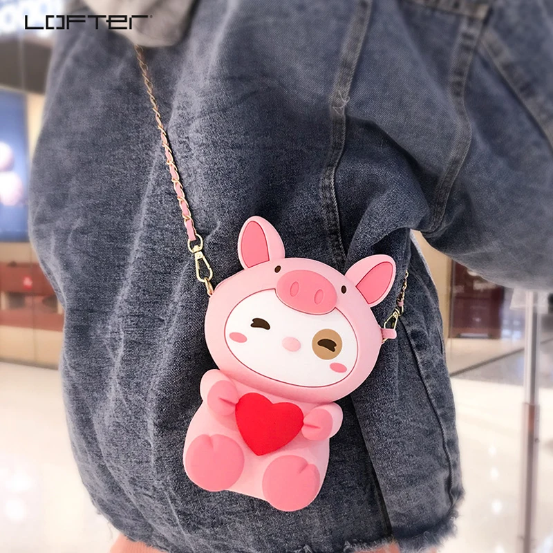 

Cute Cartoon Phone Bag for Apple iPhone 8 7 6s Plus XS Max Case for Samsung Silicone Cover Shoulder Bag Mobile Phone Accessories