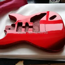 Одиночный волновой электрогитара корпус из липы в красном+ пенопластовая коробка 2104