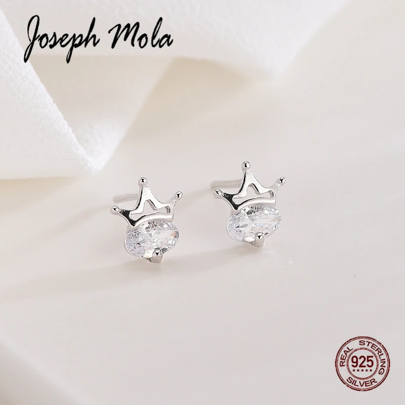 New Sterling Silver Fashion Womens Princess CZ Stud Earrings