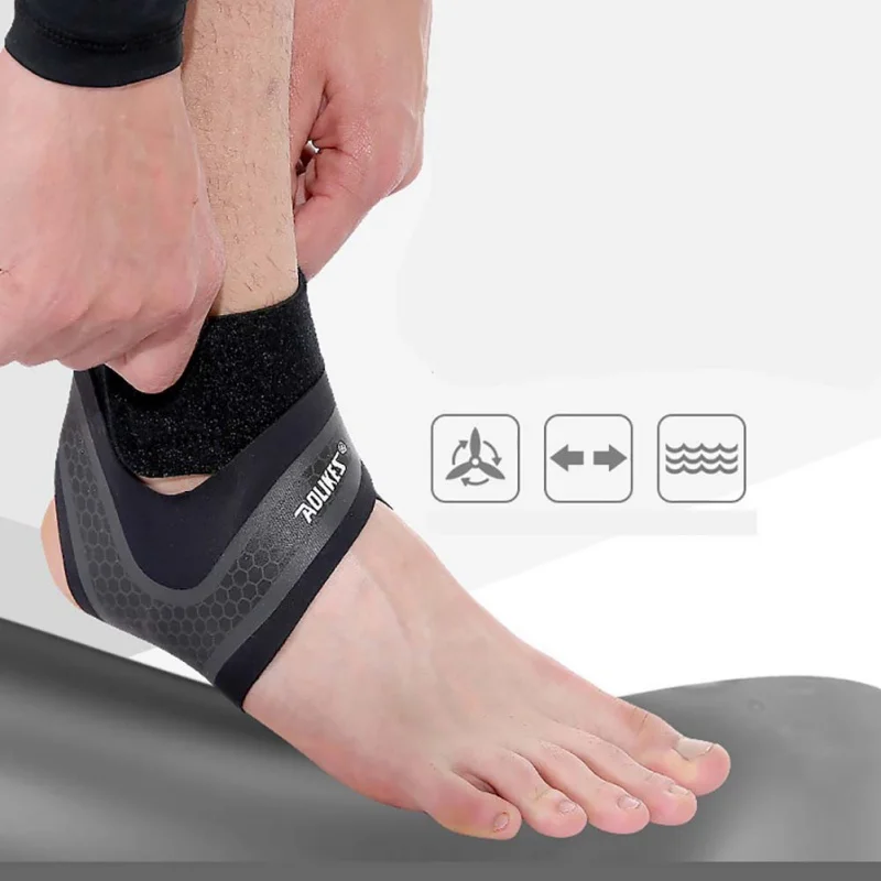 1 Pcs Ankle Protector Elastic Ankle Support Adjustable Brace Strap Bands Basketball Football Badminton Taekwondo Wrap Protection
