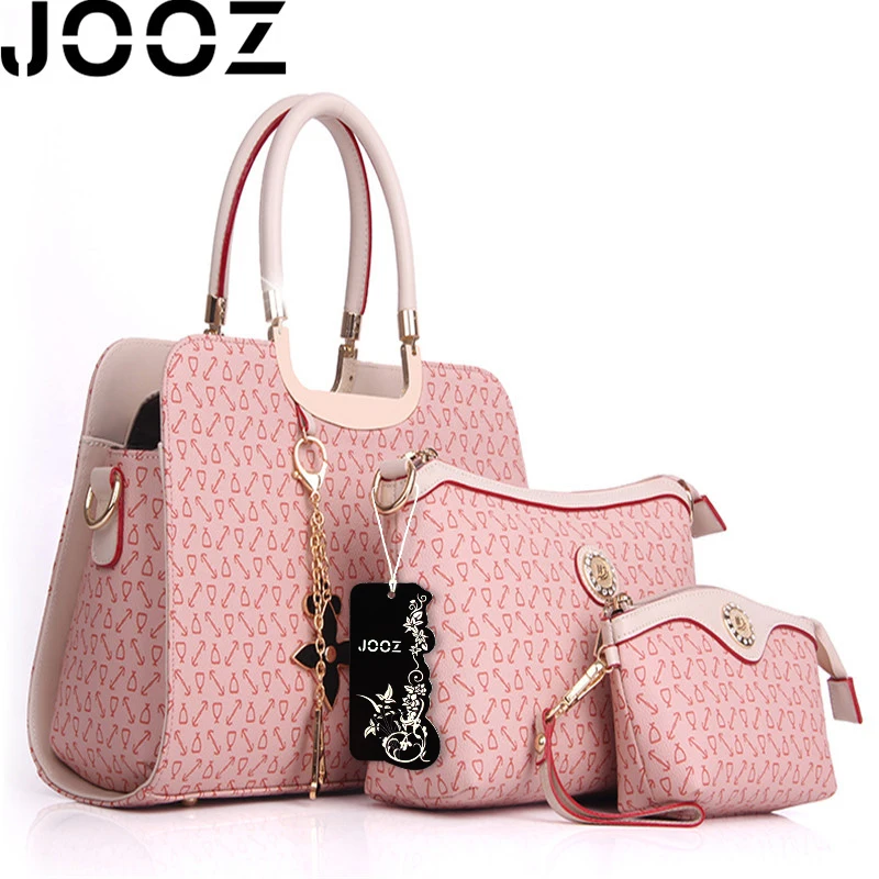 JOOZ Brand Socialite Fishbone Women PU Leather font b Handbag b font 3 Pcs font b