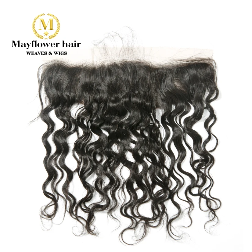 

Ear to ear 13X4" lace frontal 100% Virgin hair Water wave Full hand tied with baby hair Free parting Natural color can be dye
