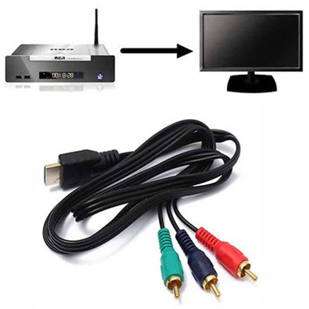 Новый 1080P HDMI в 3 RCA AV аудио видео компонентный кабель для преобразования HD ТВ DVD