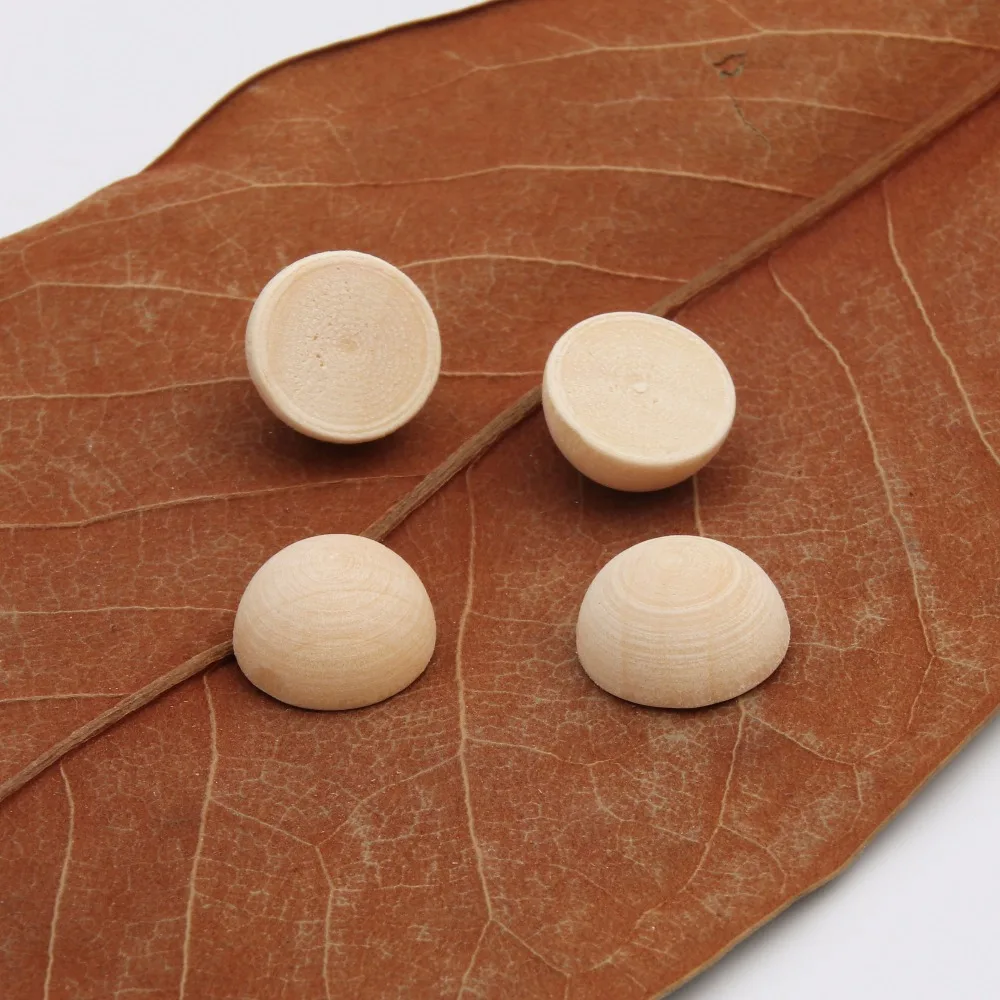 

80pcs 14mm Natural Hemisphere Wood Beads Unfinished Color Eco-Friendly Wooden Beads DIY Jewelry Making handmade WB66