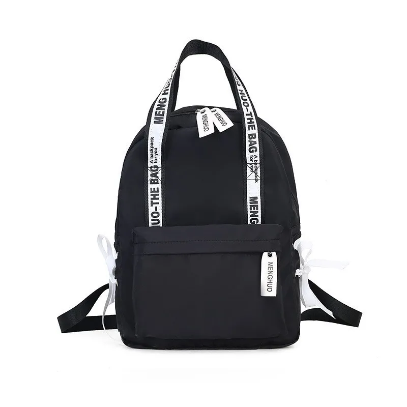Herald, Модный женский рюкзак для школьников-подростков, стильная школьная сумка для девушек, тканевый рюкзак, женский рюкзак, Mochila - Цвет: Black
