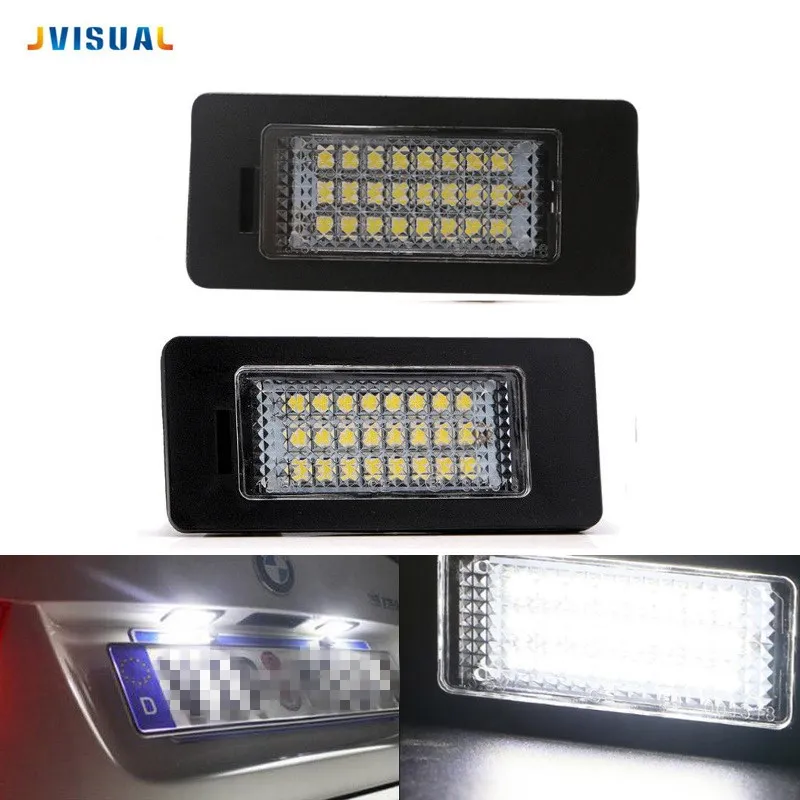 Pair 12v Car License Number Plate 24 Smd Led Light Lamp White For Bmw E39 E60 E82 E90 E92 E93 M3