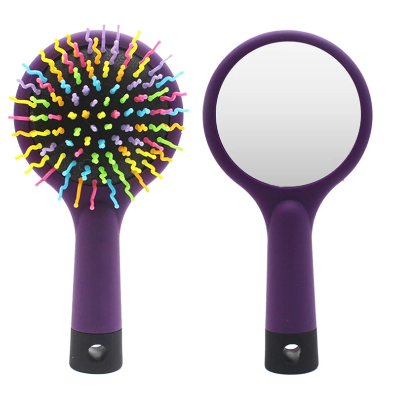 

Pet Plastic Colorful Comb for Dogs Cats Durable Soft Rainbow Wave Comb Needle Open Hair Knots Pet Grooming Tool for Large Dogs