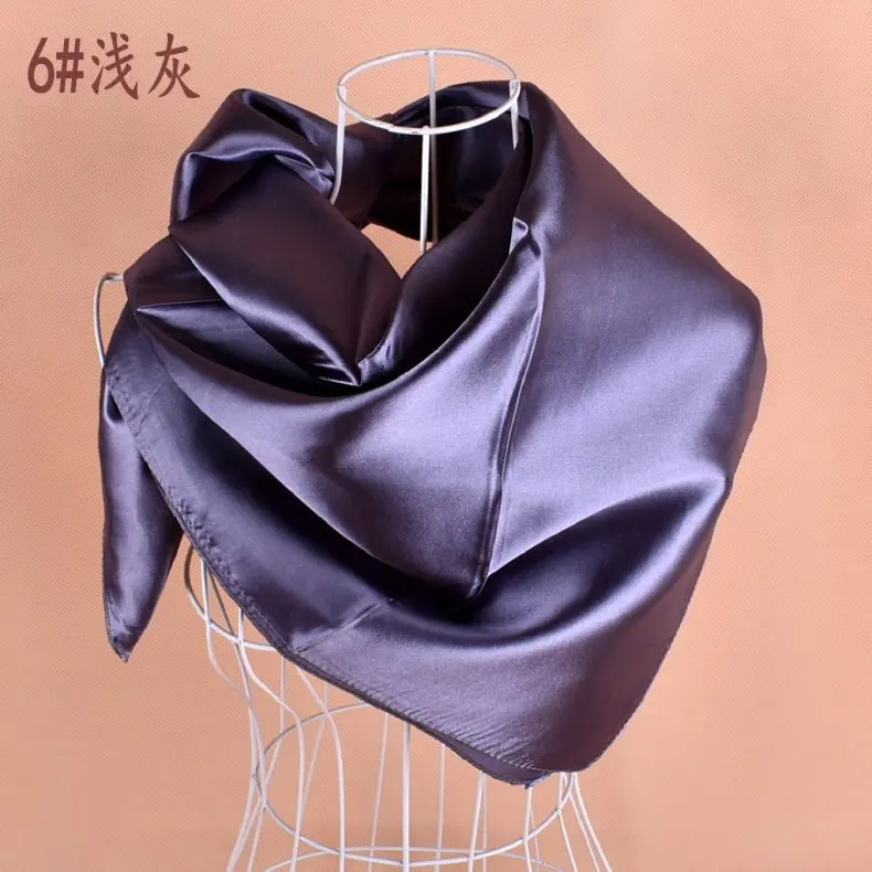 Women big Square scarf Pure color soft headband hijab scarf - Цвет: see chart